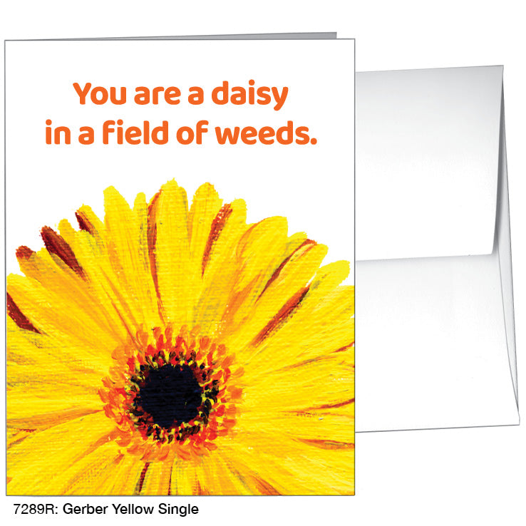Gerber Yellow Single, Greeting Card (7289R), A2 Card, www.printedcanvas.com