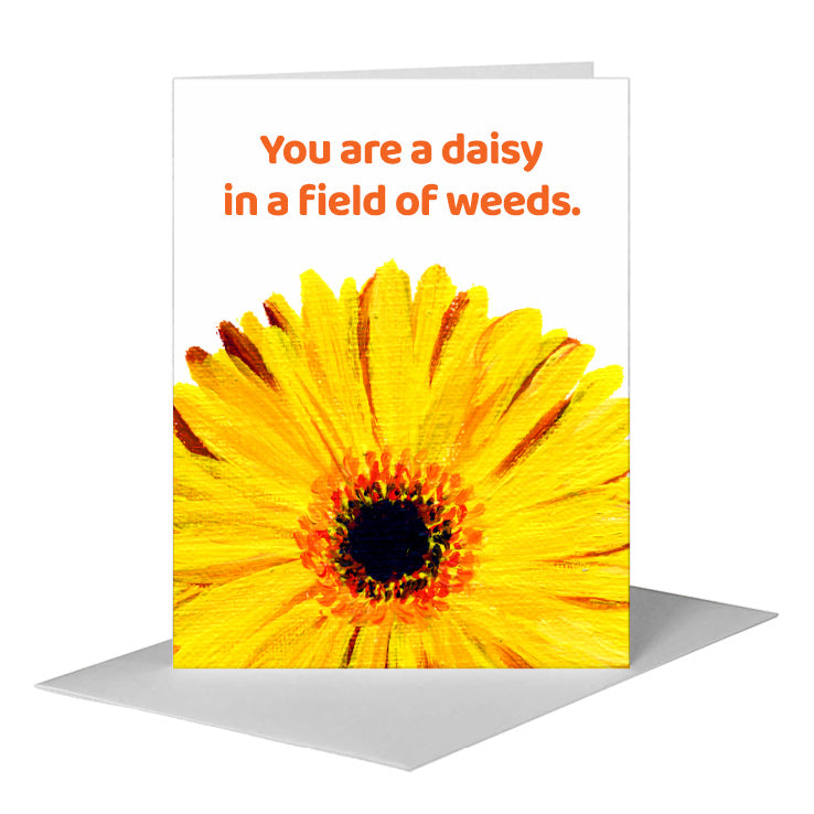 Gerber Yellow Single, Greeting Card (#7289R) A2 Card Front, www.printedcanvas.com