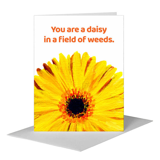 Gerber Yellow Single, Greeting Card (#7289R) A2 Card Front, www.printedcanvas.com