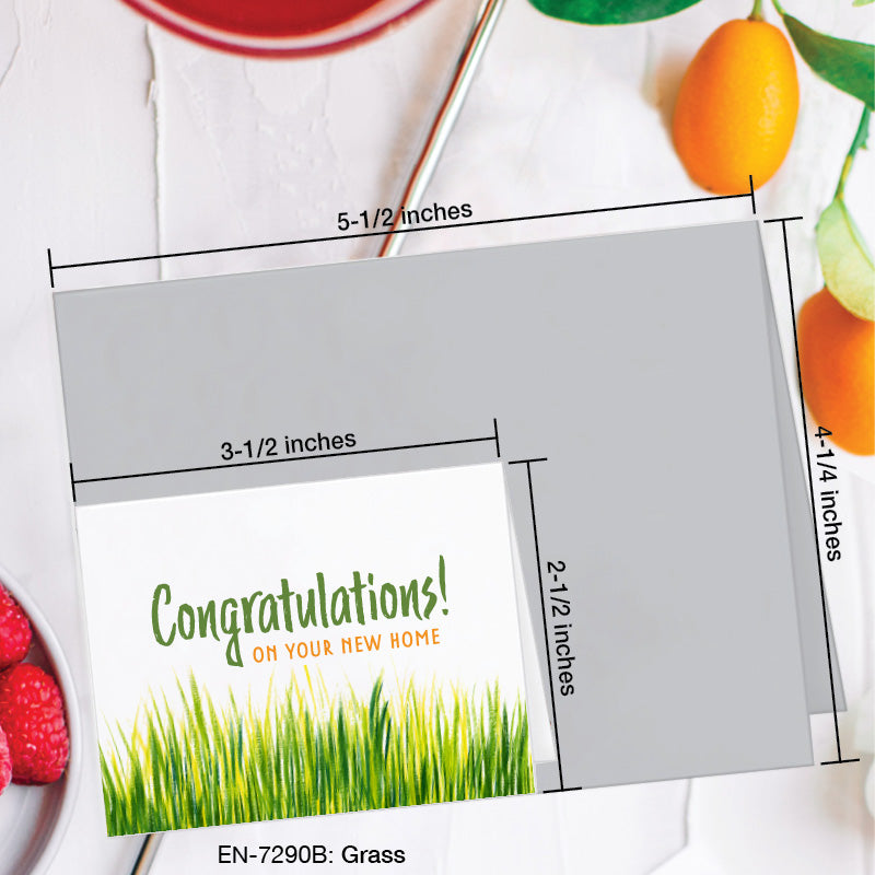 Grass, Greeting Card (7290B), Enclosure, www.printedcanvas.com