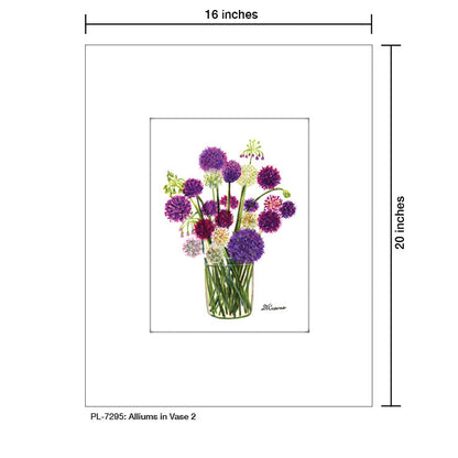 Alliums in Vase 2, Print (#7295A), Printe Matted, www.printedcanvas.com