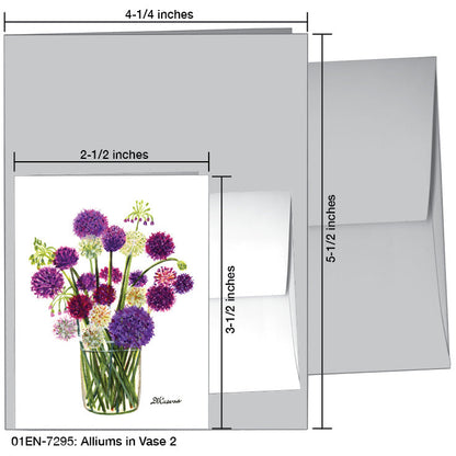 Alliums in Vase 2, Greeting Card (7295A), Enclosure Card, www.printedcanvas.com