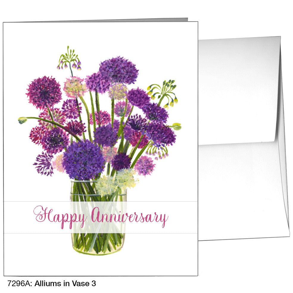 Alliums In Vase 3, Greeting Card (7296A)