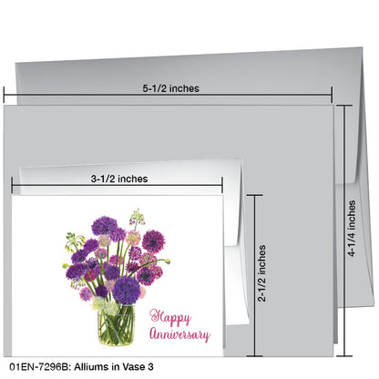 Alliums in Vase 3, Greeting Card (7296B), Enclosure Card, www.printedcanvas.com