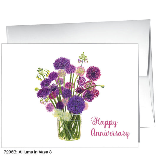 Alliums in Vase 3, Greeting Card (7296B)