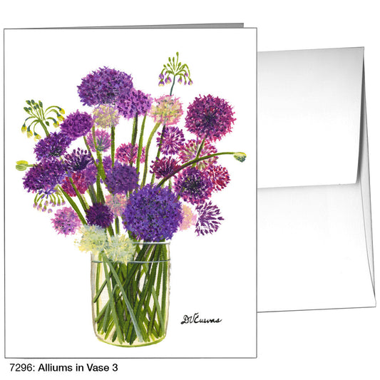 Alliums In Vase 3, Greeting Card (7296), A2, printedcanvas.com