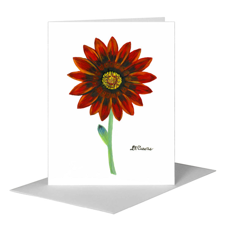 Gazania, Greeting Card (#7297B), A2 Card Front, www.printedcanvas.com