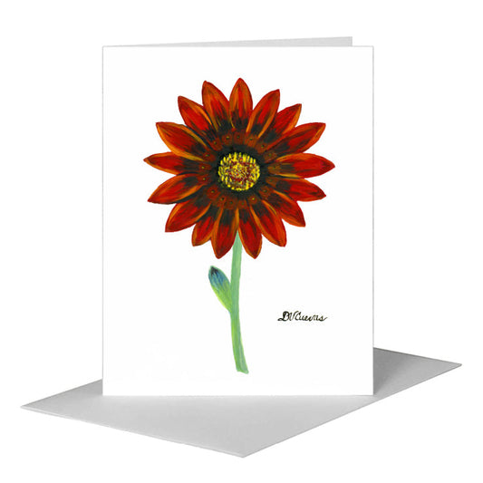 Gazania, Greeting Card (#7297B) A2 Card Front, www.printedcanvas.com