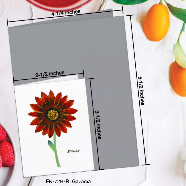 Gazania, Greeting Card (7297B), Enclosure Card, www.printedcanvas.com