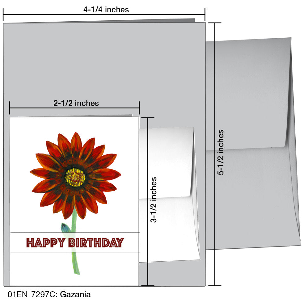 Gazania, Greeting Card (7297C), Enclosure, printedcanvas.com