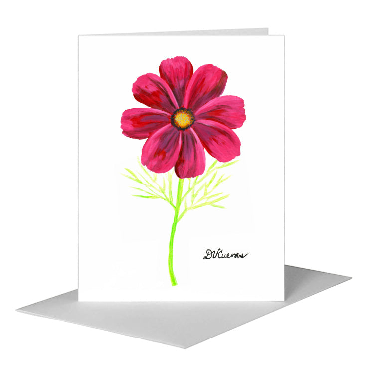 Cosmos, Greeting Card (#7298H) A2 Card Front, www.printedcanvas.com