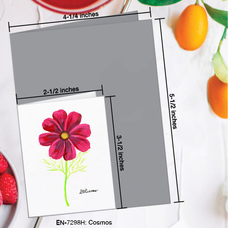 Cosmos, Greeting Card (7298H), Enclosure Card, www.printedcanvas.com