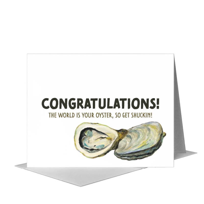Oysters, Greeting Card (#8448B), A2 Card Front, www.printedcanvas.com