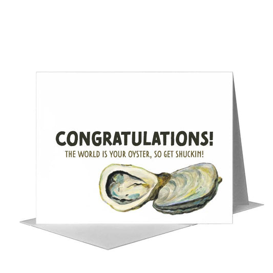 Oysters, Greeting Card (#8448B) A2 Card Front, www.printedcanvas.com
