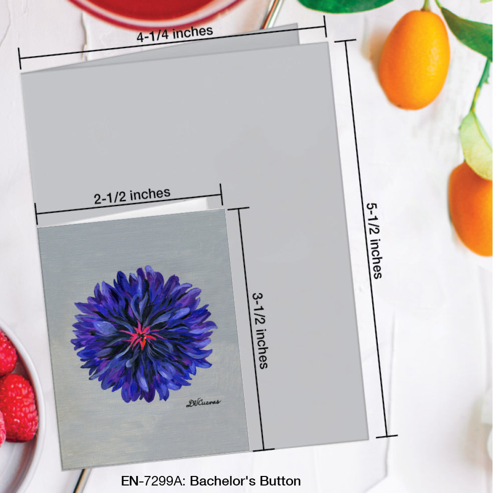 Bachelor's Button, Greeting Card (#7299A)