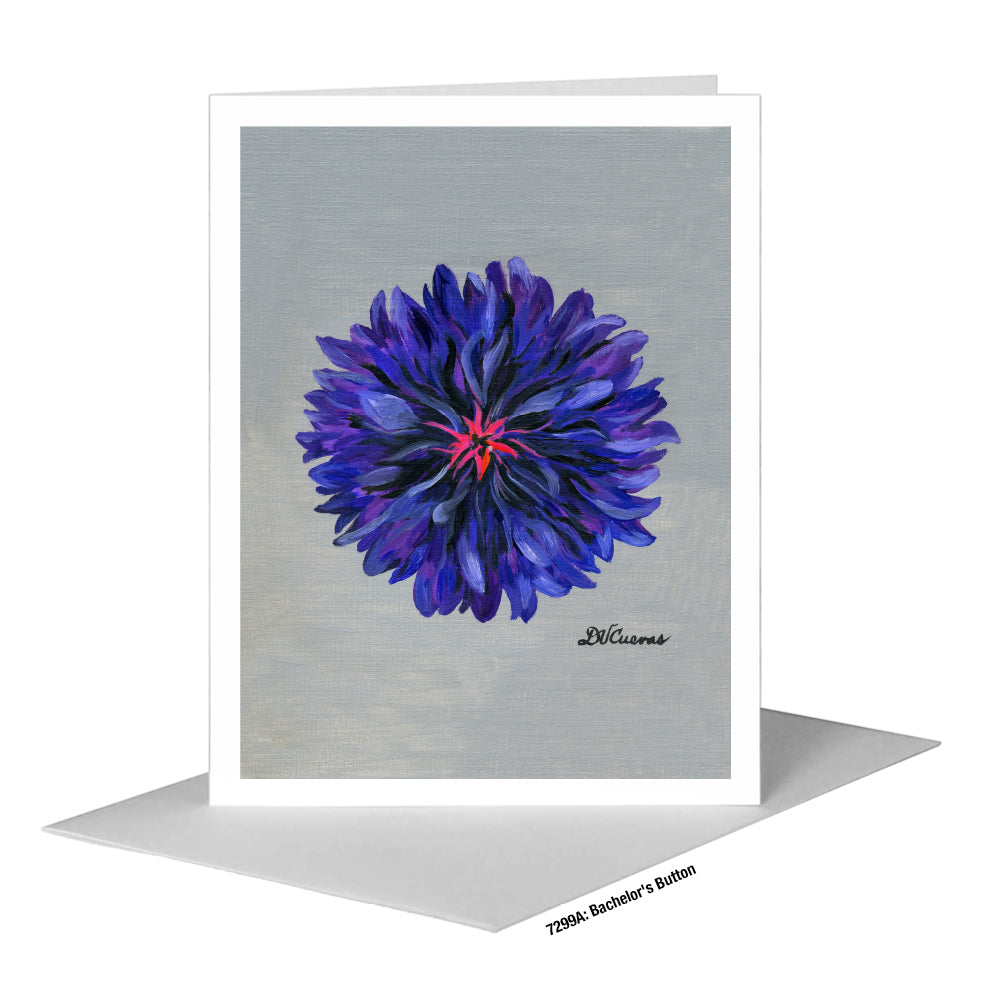Bachelor's Button, Greeting Card (#7299A)