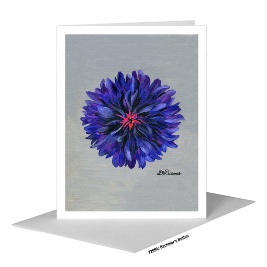 Bachelor's Button, Greeting Card (#7299A)