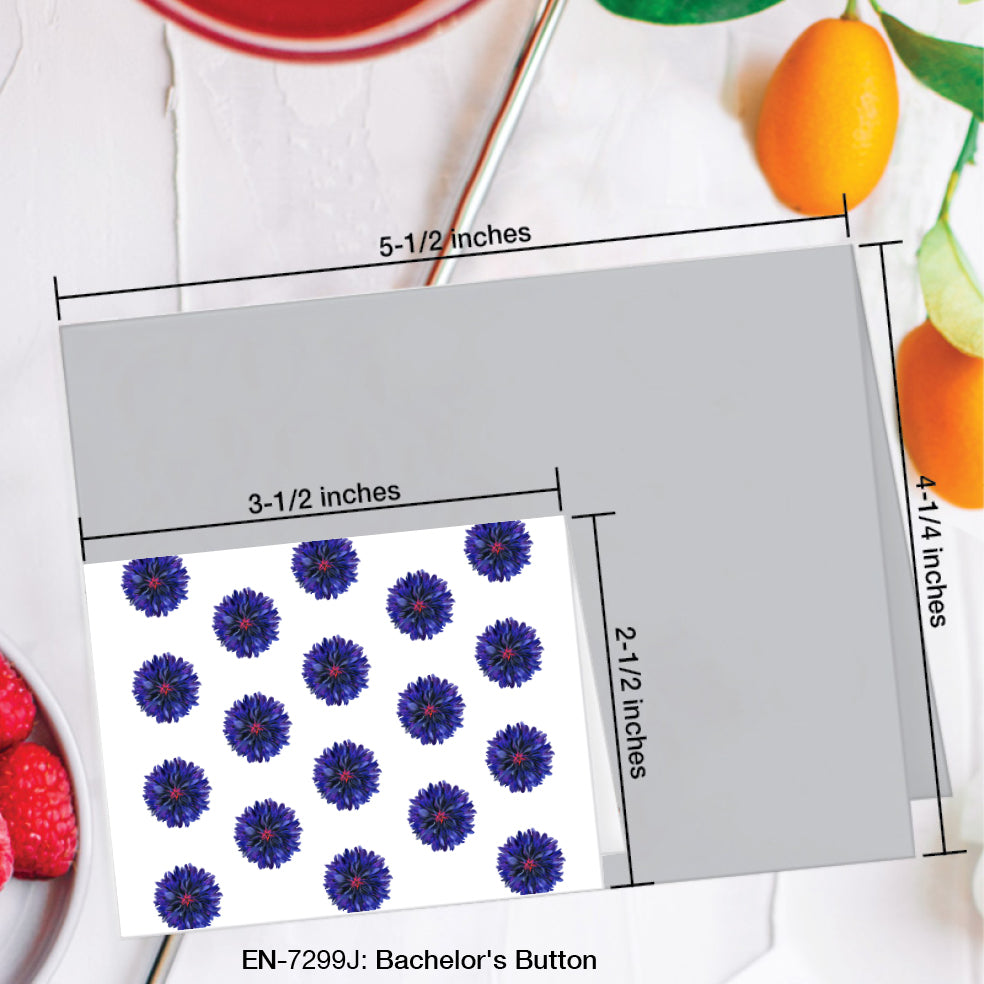 Bachelor's Button, Greeting Card (#7299J)