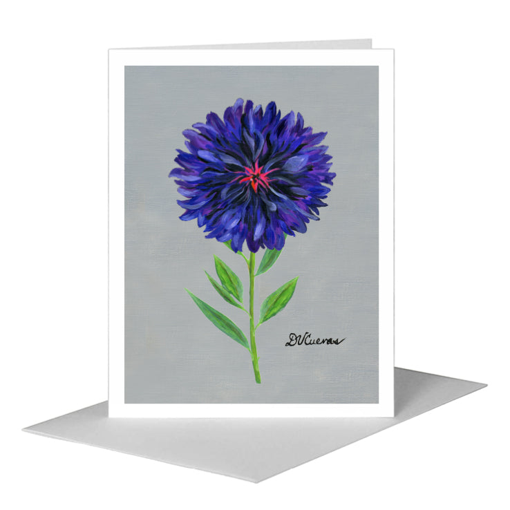 Bachelor's Button, Greeting Card (#7299P) A2 Card Front, www.printedcanvas.com