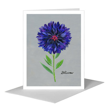 Bachelor's Button, Greeting Card (#7299P) A2 Card Front, www.printedcanvas.com