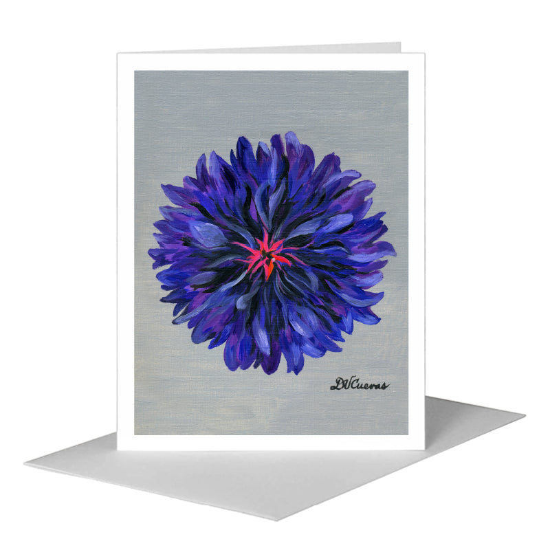Bachelor's Button, Greeting Card (#7299A), A2 Card Front, www.printedcanvas.com