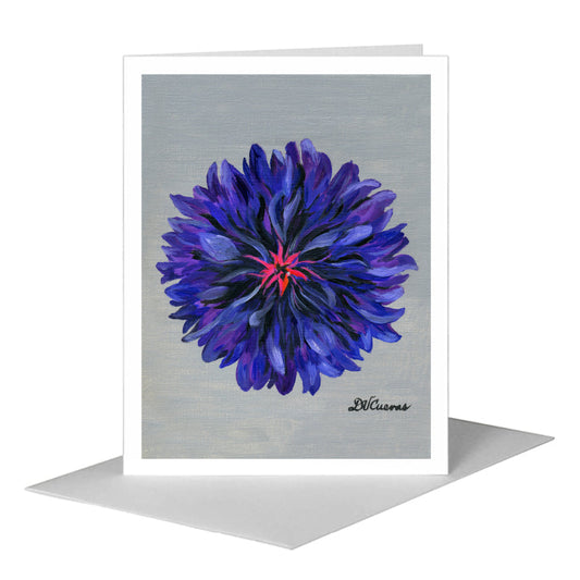 Bachelor's Button, Greeting Card (#7299A) A2 Card Front, www.printedcanvas.com