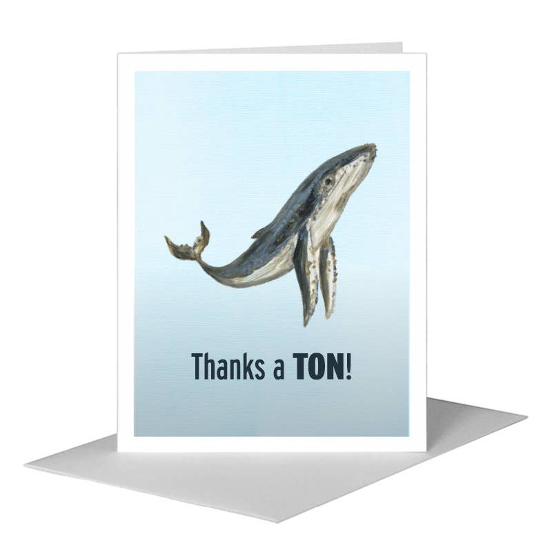 Humpback Whale, Greeting Card (#8388A) A2 Card Front, www.printedcanvas.com
