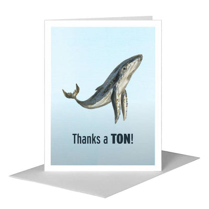 Humpback Whale, Greeting Card (#8388A) A2 Card Front, www.printedcanvas.com