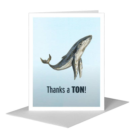 Humpback Whale, Greeting Card (#8388A) A2 Card Front, www.printedcanvas.com