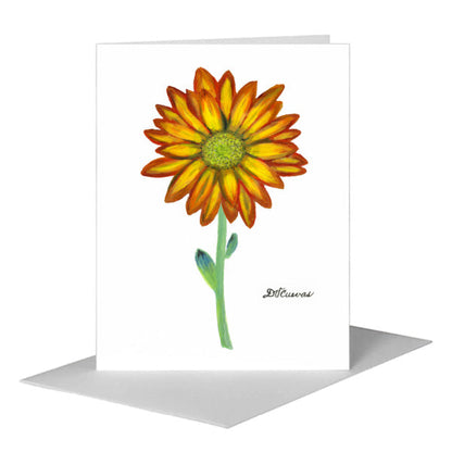 Florist's Chrysanthemum, Greeting Card (#7300C) A2 Card Front, www.printedcanvas.com