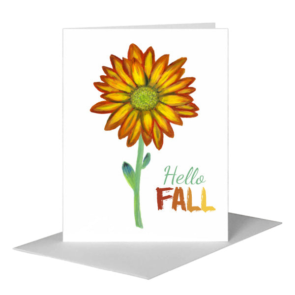 Florist's Chrysanthemum, Greeting Card (#7300N), A2 Card Front, www.printedcanvas.com