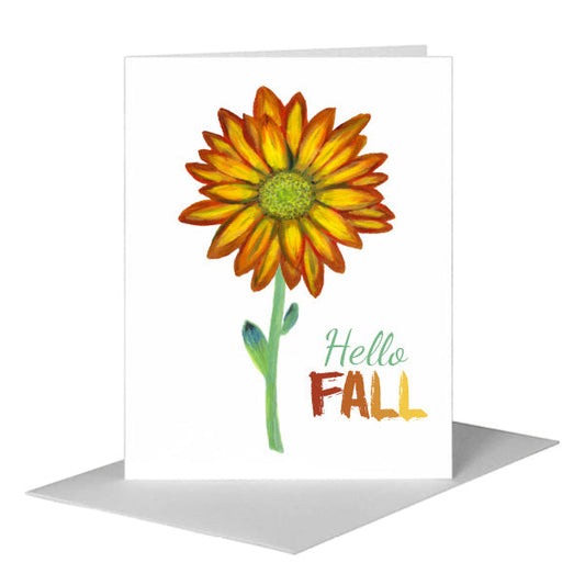 Florist's Chrysanthemum, Greeting Card (#7300N) A2 Card Front, www.printedcanvas.com