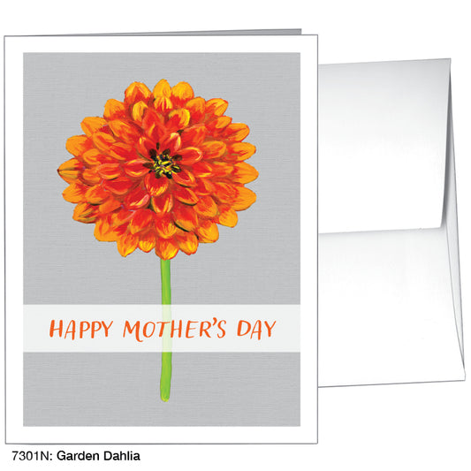 Garden Dahlia, Greeting Card (#7301N), A2 Card Front, www.printedcanvas.com