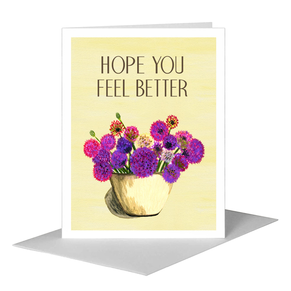 Alliums Short, Greeting Card (#7303A) A2 Card Front, www.printedcanvas.com