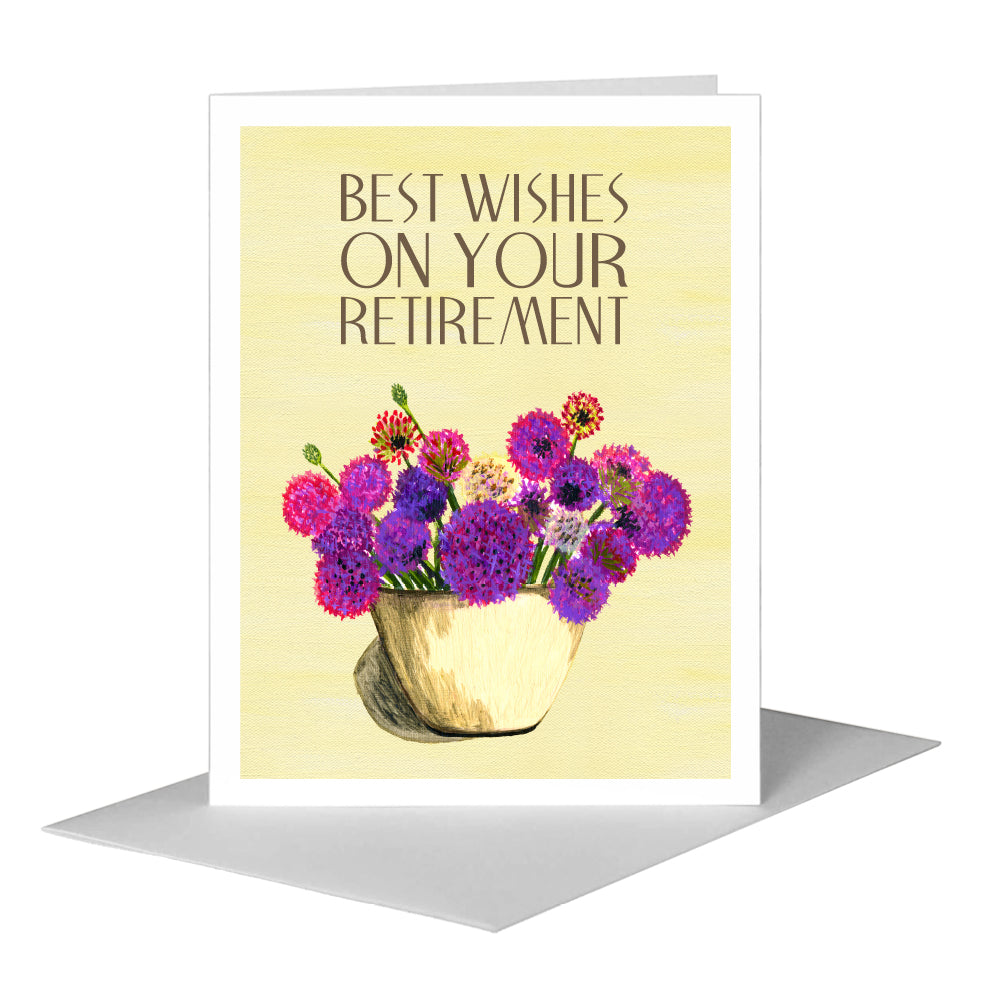 Alliums Short, Greeting Card (#7303B) A2 Card Front, www.printedcanvas.com