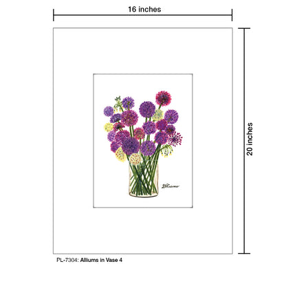 Alliums in Vase 4, Print (#7304)
