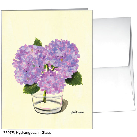 Hydrangeas in Glass, Greeting Card (7307F), A2 Card Front, www.printedcanvas.com