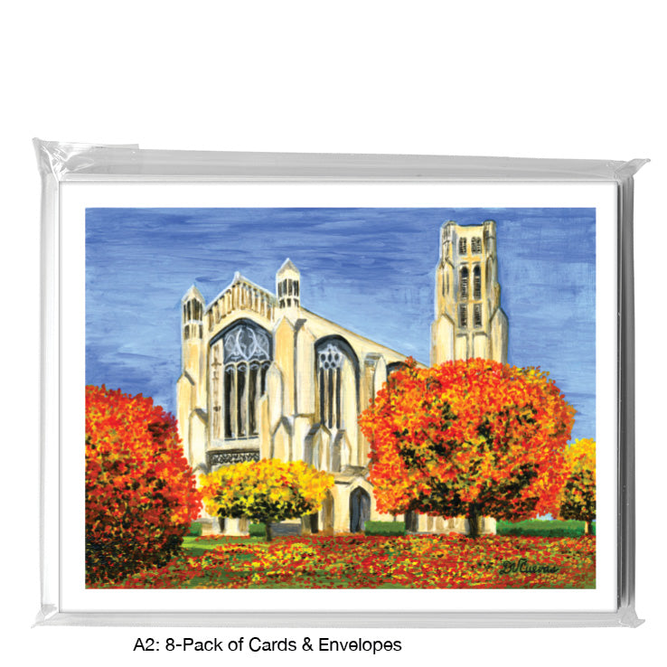 Rockefeller Chapel, Chicago, Greeting Card (7309A), A2 Card 8-Pack, www.printedcanvas.com