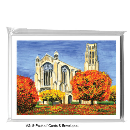 Rockefeller Chapel, Chicago, Greeting Card (7309A), A2 Card 8-Pack, www.printedcanvas.com