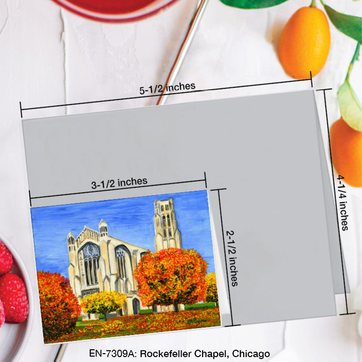 Rockefeller Chapel, Chicago, Greeting Card (7309A), Enclosure Card, www.printedcanvas.com