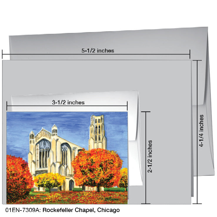 Rockefeller Chapel, Chicago, Greeting Card (7309A), Enclosure Card, www.printedcanvas.com