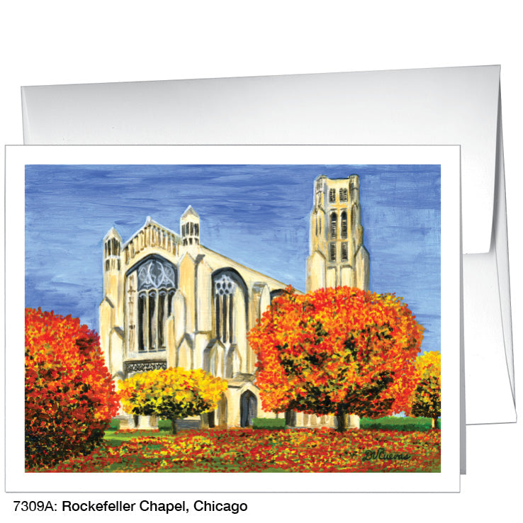 Rockefeller Chapel, Chicago, Greeting Card (7309A), A2 Card Front, www.printedcanvas.com