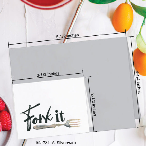 Silverware, Greeting Card (7311A), Enclosure, www.printedcanvas.com
