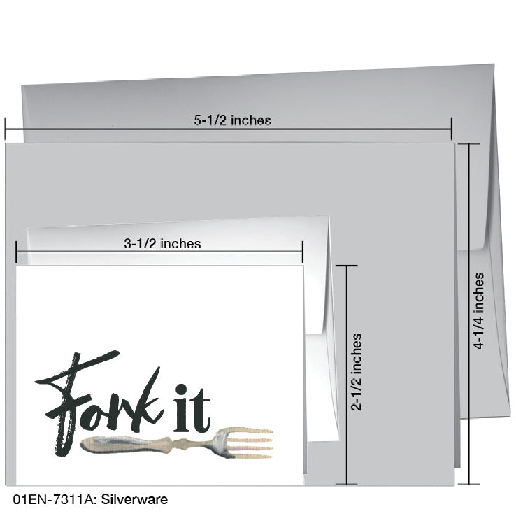 Silverware, Greeting Card (7311A), Enclosure Card, www.printedcanvas.com