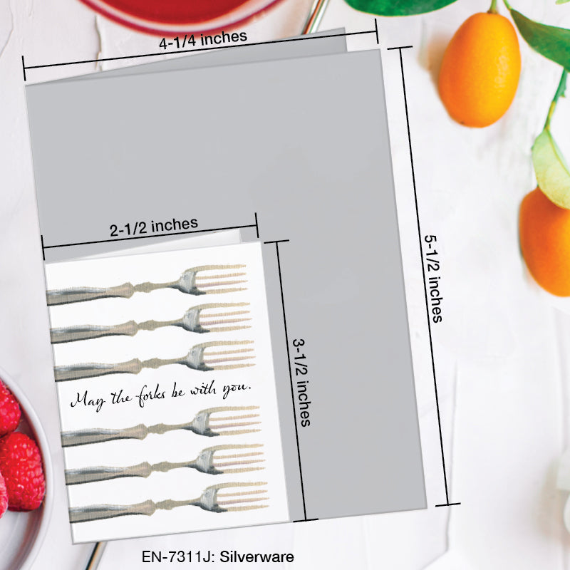 Silverware, Greeting Card (7311J), Enclosure, www.printedcanvas.com