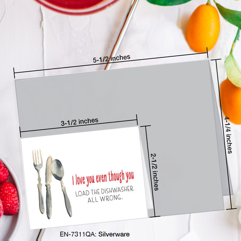 Silverware, Greeting Card (7311QA), Enclosure, www.printedcanvas.com