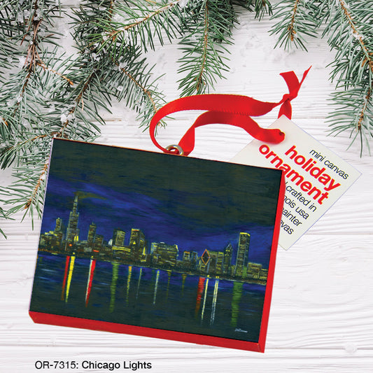 Chicago Lights, Ornament (OR-7315), Front, printedcanvas.com