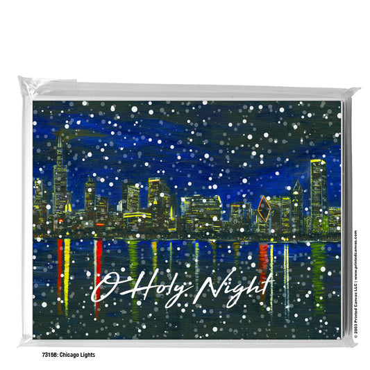 Chicago Lights, Greeting Card (#7315B), A2 Card Front, www.printedcanvas.com