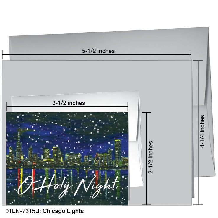 Chicago Lights, Greeting Card (7315B), Enclosure, printedcanvas.com