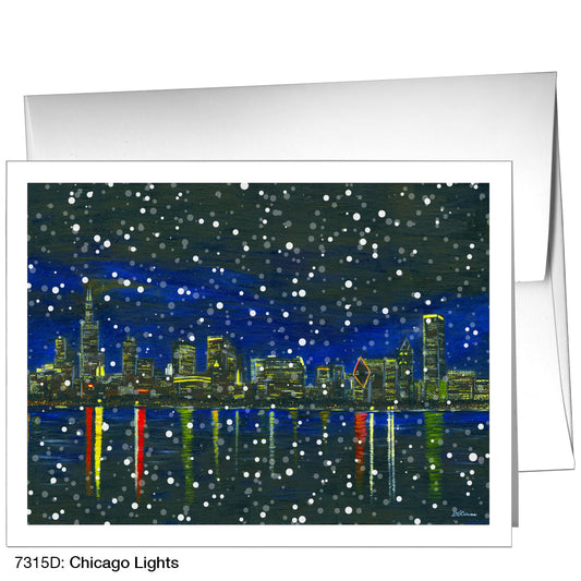 Chicago Lights, Greeting Card (7315D), A2, printedcanvas.com